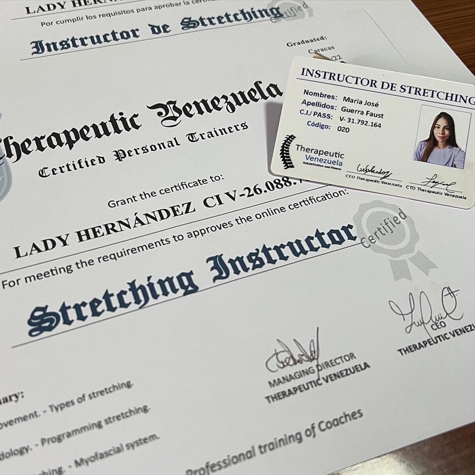 Carnet Internacional Instructor de Stretching